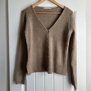 Abercrombie & Fitch Brown Ribbed Cardigan